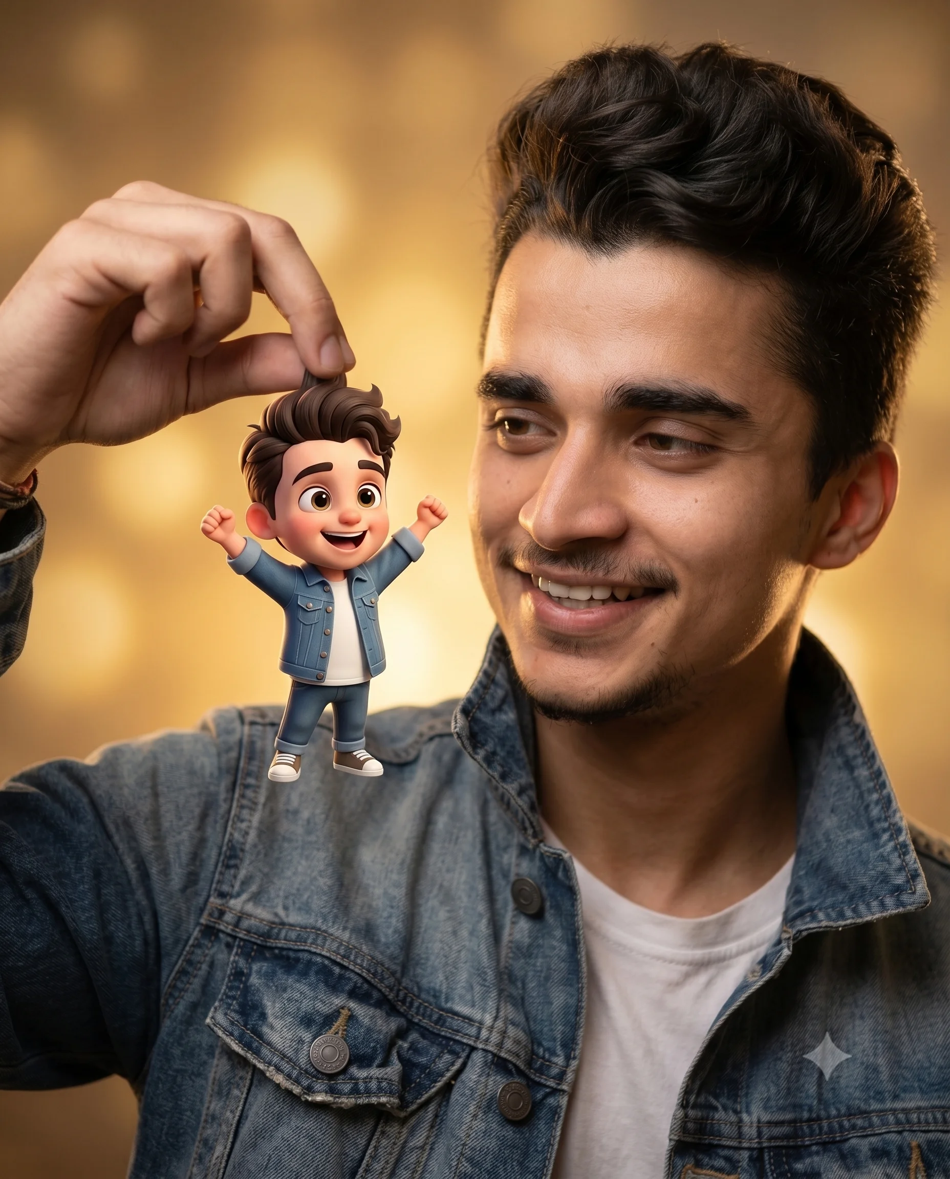 Photorealistic Miniature Puppet Mini Me Gemini AI Prompt | AIBananaPrompts